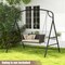 Costway Patio Metal Swing Stand Heavy-Duty A-Shaped Swing Frame with Double Side Bars